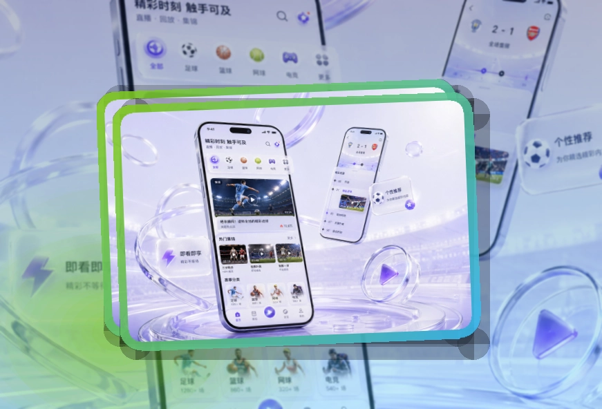 夜间舞台区 · 赛事App入口 · 常用功能集中打开界面展示